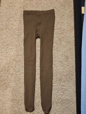 Brown Full-Length Stretch Tights